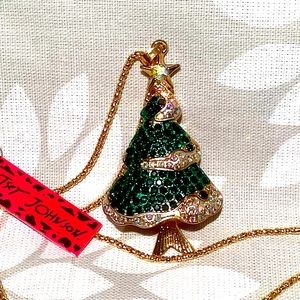New Betsey Johnson Holiday Christmas tree pendant.